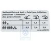 Vag Bora Golf Mk4 Padangos Slėgio Ženklinys Originalus 1J0010292B