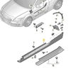 Vag Dažyta Slenksčio Danga Audi Tt 07 14 Originalus 8J0853856DGRU