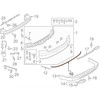 Vag Galinio Buferio Chromuota Apdailos Juostelė Audi A8 D4 2014 Originalus 4H0807443A2ZZ