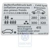 VAG Golf Mk5 Mk6 Informacijos Stikeras Padangos Slegio Originalus 1K0010471D