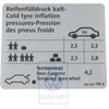 Vag Golf Mk6 2009 2011 Padangos Slėgio Žymė Originalus 5K0010719K
