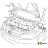 VAG Grip užrakto kabeliui satino juodos spalvos 3C2823533 B41 3C28235339B9 3C282353382V