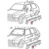 Vag Inscription Satinschwarz Tornadorot Volkswagen Golf Jetta 1990 1992 Originalus 191853714QN5