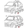 Vag Inscription Satinschwarz Tornadorot Volkswagen Golf Jetta 1990 1992 Originalus 191853714QN5