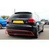 VAG Naujas OEM Audi A3 Galinis Bamperio Difuzorius Apdaila Dviguba Vamzdžio Pilka S Linija 8P0807434F1RR
