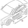 VAG Naujas originalus AUDI A5 S5 šoninis sparnas kairėje pusėje, paruoštas dažymui, akmenų smūgių apsaugai 8T0854931AGRU OEM