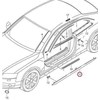 VAG Naujas originalus AUDI A5 S5 šoninis sparnas kairėje pusėje, paruoštas dažymui, akmenų smūgių apsaugai 8T0854931AGRU OEM