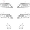 VAG NAUJAS ORIGINALUS AUDI A6 15-18 S-LINE PRIEKINIS BAMPERIS APATINIS DEŠINIS ORA VENTILIACIJOS GROTELĖS