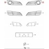 VAG Naujas originalus Audi A8 10-13 buferio kairysis rūko žibinto groteles blizgus juodas 4H0807679HT94