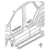 VAG Naujas originalus Audi Q5 09-16 S-Line priekinis kairysis sparno apdailos elementas, paruoštas dažymui 8R0854959BGRU