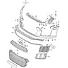 VAG Naujas originalus AUDI R8 16-18 priekinis bamperis dešinysis oro kanalo groteles 4S0807684A3FZ