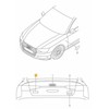 VAG NAUJAS ORIGINALUS AUDI RS4 2018- GALINIS BAGAŽO DANGTIS Juodas RS4 ŽENKLAS EMBLEMA 8W9853740T94