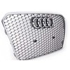 VAG Naujas originalus Audi RS5 priekinis bamperio centrinis groteles aliuminis matinė 8T0853651JMOJ OEM