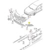 VAG Naujas originalus Volkswagen CC priekinis kairysis bamperio apatinis rūko žibinto groteles 3C8854661041