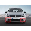 VAG Naujas originalus Volkswagen Golf Mk6 priekinis kairysis dešinysis bamperio rūko grotelių + apdailos rinkinys OEM