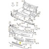 VAG Naujas originalus Volkswagen Phaeton 2011-2016 apatinis priekinis groteles 3D0853677L3FZ OEM