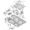 VAG NAUJAS ORIGINALUS VOLKSWAGEN SHARAN TIGUAN Juodas PĖDŲ POILSIS RHD 5N28647779B9