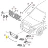 VAG Naujas originalus VOLKSWAGEN TIGUAN priekinis bamperis apatinis centrinis grotelių apdailos elementas 5N08531012ZZ