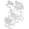 VAG NAUJAS ORIGINALUS VW AMAROK 13-16 PRIEKINIS BUFERIS APATINIS DEŠINIS ŠONAS SPOILERIO APDAILA JUODA