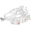 VAG Naujas originalus VW AMAROK (13-17) priekinis dešinysis ratlankio dangtelio apdailos elementas 2HH854732GRU