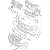 VAG Naujas originalus VW AMAROK priekinis dešinysis bamperio rūko žibinto grotelių dangtelis 2HH807490A9B9 OEM