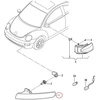VAG Naujas originalus VW BEETLE CABRIO priekinis dešinės pusės posūkio signalas 1C0953042Q OEM