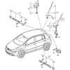 VAG Naujas originalus VW CADDY GOLF GOLF PLUS TOURAN stogo strypo tipo antena 1K0035847 OEM