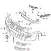 VAG Naujas originalus VW CADDY priekinis bamperis rūko žibinto lempos grotelių dešinė 2K0853684A7G9 OEM