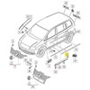 VAG Naujas originalus VW CADDY TOURAN priekinis kairės pusės durų apsauginis apdailos elementas 1T0853515E9B9