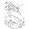 VAG NAUJAS ORIGINALUS VW GOLF 13-18 PASSAT 15-18 PRIEKINIS DEŠINĖS PUSĖS KAPOTO ATIDARYMO DANGTELIO UŽRAKTAS LAIDAS