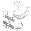 VAG Naujas originalus VW GOLF (14-16) priekinio bamperio apatinė š/š kairės pusės grotelės 5G0853665K9B9 OEM