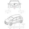 VAG NAUJAS ORIGINALUS VW GOLF PLUS 05-14 GALINIS BAGAŽINĖS CENTRO LOGOTIPAS ŽENKLAS 5M0853630D