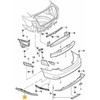 VAG Naujas originalus VW Jetta 2015-2017 galinis dešinės pusės apdailos dangtis 5C68546909B9 OEM