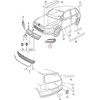 VAG NAUJAS ORIGINALUS VW POLO 10-14 PRIEKINIS BUFERIS KAIRĖS PUSĖS DIENOS ŠVIESOS APDAILA 6R0853665D 9B9