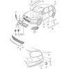 VAG NAUJAS ORIGINALUS VW POLO 10-14 PRIEKINIS BUFERIS KAIRĖS PUSĖS DIENOS ŠVIESOS APDAILA 6R0853665D 9B9