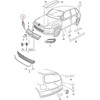 VAG NAUJAS ORIGINALUS VW POLO 10-14 PRIEKINIS BUFERIS DEŠINĖS PUSĖS DIENOS ŠVIESOS APDAILA 6R0853666D 9B9