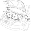 VAG NAUJAS ORIGINALUS VW POLO 2009-2016 PRIEKINIS RHD KAPOTO ATIDARYMO DANGTELIO UŽRAKTAS LAIDAS 6R2823531C