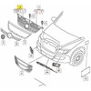 VAG Naujas originalus VW TIGUAN (08-11) priekinis bamperis chromuotas radiatoriaus grotelės 5N0853651C2ZZ