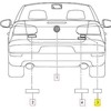 VAG Naujas originalus VW TIGUAN EOS GOLF chromo raudonas 2.0 TSI įrašas 1Q0853675SGQF OEM