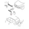 VAG NAUJAS ORIGINALUS VW TOUAREG 10-14 PRIEKINIS BUFERIS CENTRINIS APATINIS GROTELĖ Juodas 7P6853671A9B9