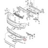 VAG NAUJAS ORIGINALUS VW TOUAREG 15-17 PRIEKINIS BUFERIS K/S KAIRĖS APATINĖS RŪKO ŠVIESOS GROTELĖS PARUOŠTAS