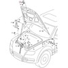 VAG Naujas originalus VW TOUAREG POLO kapoto atidarymo užrakto kabliukas 6Q0823480B OEM