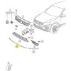 VAG Naujas originalus VW Touareg priekinis bamperis centrinis apatinis chromo apdailos elementas 7P68532452ZZ OEM