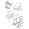 VAG Naujas originalus VW TRANSPORTER (03-11) galinis bagažinės \"CARAVELLE\" užrašas B