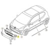 VAG Naujas originalus VW UP!/e-UP! 12-16 priekinis bamperio apatinis ventiliacijos grotelių rėmas 1S0853677E9B9