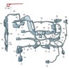 VAG NAUJAS VW TOUAREG 7P PRIEKINIS DEŠINIS SĖDYNĖS RĖMO LAIDŲ RINKINYS RHD 7P6971364BB ORIGINALUS