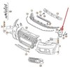 VAG OEM AUDI A1 8X PRIEKINIS BAMPERIO DANGTIS KAIRĖS PUSĖS GALAS 8X0807151A ORIGINALUS