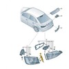 VAG Originali galinė žibinto apdaila dešinė AUDI 8V5945254A