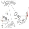 VAG Originali galinė žibintų lemputė kairėje vidinėje pusėje VW Touareg 7P5 7P6 7P6945093B