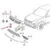 VAG Originalus Chrome Juodas Inscription VW Touareg 7P6 7P6853948CFXC